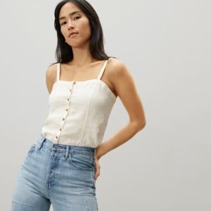 Everlane The Picnic Linen Top in Canvas 4